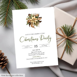 Invitation Aquarelle Noël minimaliste neutre et terreux