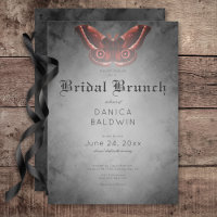Aquarelle noire gothique Moth rouge Brunch nuptial