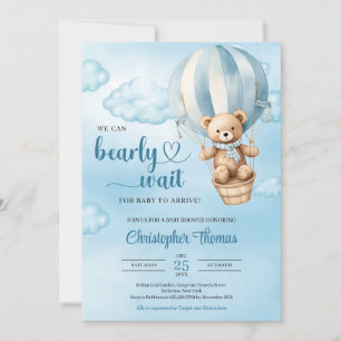Invitation Aquarelle nous pouvons attendre l'arrivée du bébé