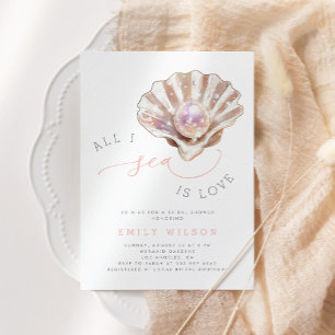 Invitation Aquarelle Océan Tout I Mer Est Amour Fête des mari