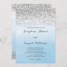 Aquarelle Ombre bleu et Mariage Parties scintillan