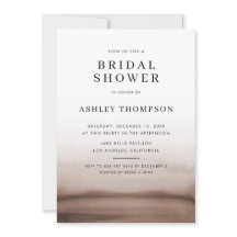 Aquarelle Ombre Brown Fête des mariées moderne