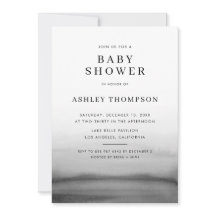 Aquarelle Ombre gris foncé Baby shower moderne