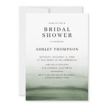 Aquarelle Ombre Vert Fête des mariées moderne