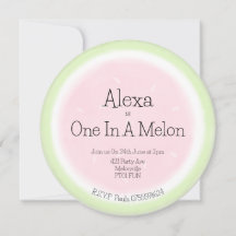 Aquarelle One In A Melon Watermelon 1er Anniversai