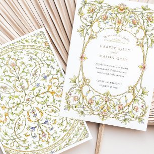 Invitation Aquarelle orange Mariage de défilement