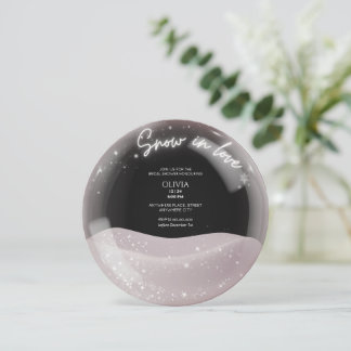 Invitation Aquarelle Parties scintillant neige dans l'amour n