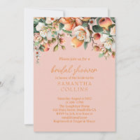 Aquarelle Peach rose Fête des mariées florale