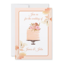 Aquarelle Pêcher Floral Mariage thème