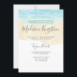 Invitation Aquarelle peinte à la main Blue Beach Sweet 16 Inv<br><div class="desc">Aquarelle peinte à la main Blue Beach Sweet 16 Invitation Collection correspondante à Niche et Nest store.</div>