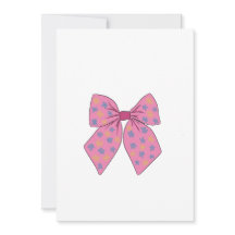 Aquarelle Peinte À La Main Cute Rose Bow