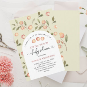 Invitation Aquarelle Petit Baby shower Peach InvInvitation