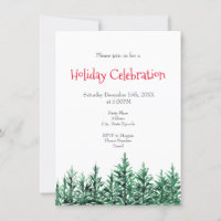 Aquarelle Pine Arbres