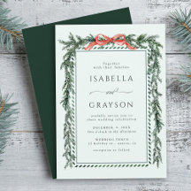Aquarelle Pine Garland Mint Vert Mariage