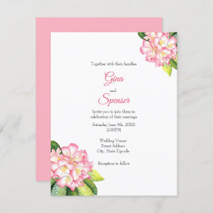 Invitation Aquarelle 'Pink Rhod'