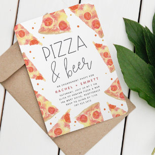 Invitation Aquarelle   Pizza & Beer
