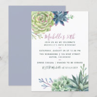 Invitation aquarelle pour anniversaire de tout âge