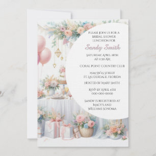 Invitation aquarelle pour douche de mariée