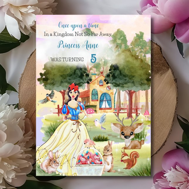 Invitation aquarelle pour l'anniversaire de la pri (Créateur téléchargé)