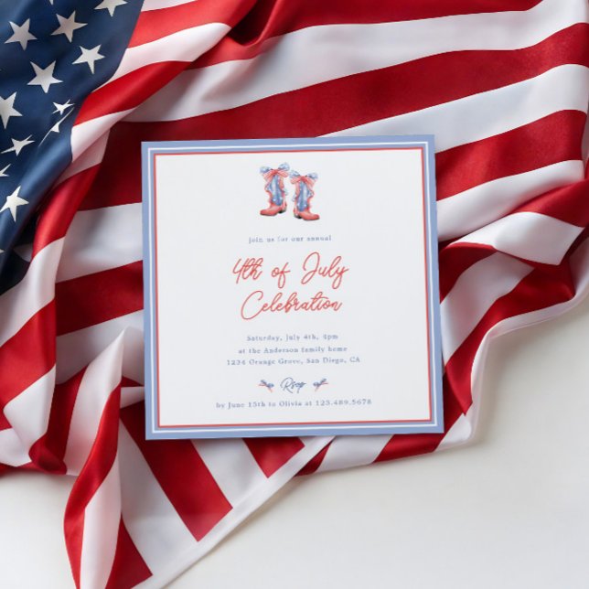 Invitation aquarelle Prépa pour le 4 juillet avec  (Créateur téléchargé)