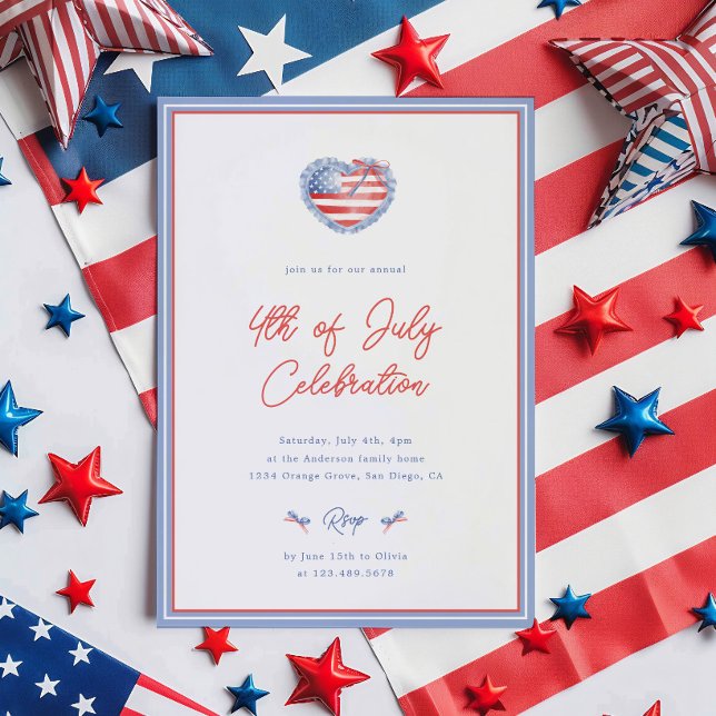 Invitation aquarelle Prépa pour le 4 juillet avec  (Créateur téléchargé)