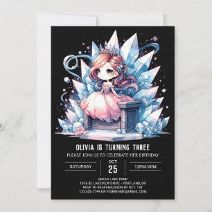 Invitation Aquarelle Princesse Anniversaire