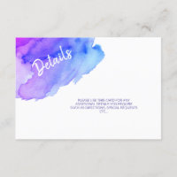 Aquarelle Purple Blue Bat Bar Mitzvah Détails