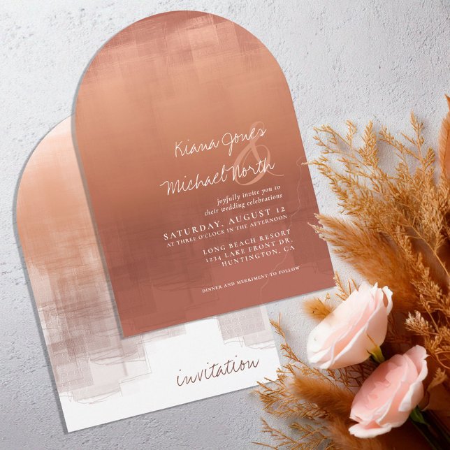Invitation Aquarelle Réflexions Arche Mariage Arche ID774 (Créateur téléchargé)