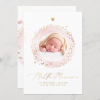 Aquarelle Remerciements Naissance Fille