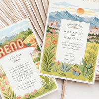 Aquarelle RENO Nevada Mountain Sunset Mariage