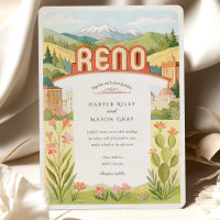 Aquarelle RENO Nevada Mountain View Mariage