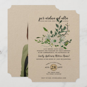 Invitation Aquarelle Retraite Bontanique Profession PHOTO