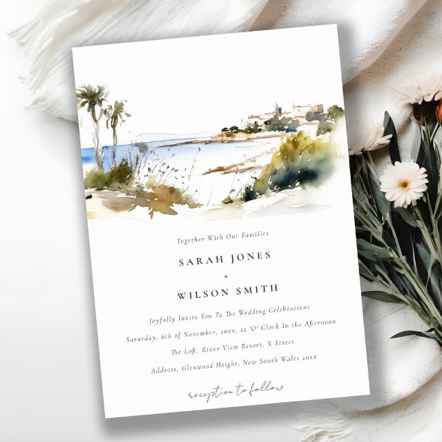 Invitation Aquarelle Rhode Island États-Unis Mariage (Créateur téléchargé)