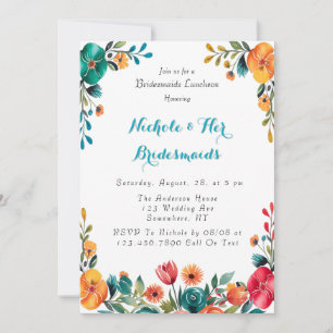 Invitation Aquarelle Romance Bridesmaitres Déjeuner