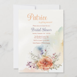 Invitation Aquarelle Rose