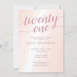 Invitation Aquarelle rose