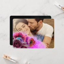 Aquarelle rose Bourgogne Floral 2 Photos Mariage