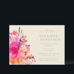Invitation Aquarelle rose chic moderne Floral Mariage élégant<br><div class="desc">Aquarelle rose chic moderne Floral Elégant Mariage Invitation</div>