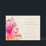 Invitation Aquarelle rose chic moderne Floral Mariage élégant<br><div class="desc">Aquarelle rose chic moderne Floral Elégant Mariage Invitation</div>