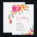 Invitation Aquarelle rose clair Mariage Fleurs orange<br><div class="desc">Pour plus de personnalisation,  cliquez sur "Personnaliser ce modèle",  puis sur "Modifier à l'aide de l'outil de conception". Élégant éditable facile à utiliser modèles mariage,  plus d'articles disponibles dans le magasin (invitations,  rsvp,  cartes de remerciements,  papeterie & décoration). Si vous avez besoin d'aide ou d'articles correspondants,  veuillez me contacter.</div>