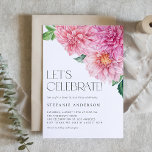 Invitation Aquarelle rose Dahlia Floral Sweet sixteen Party<br><div class="desc">Invités Invitations à votre événement avec cette invitation personnalisable de fête d'anniversaire. Il dispose d'un bouquet floral aquarelle de fleurs de dahlia roses. Personnalisez en ajoutant vos détails. Cette invitation à fêtes d'anniversaire fleuries est parfaite pour les fêtes de printemps et de jardin.</div>