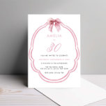 Invitation Aquarelle rose dainty Bow 30e anniversaire<br><div class="desc">Conçu pour coordonner avec notre collection de ruban rose, cette invitation à l'anniversaire présente de magnifiques rubans soyeux avec bordure cursive dans les tons rose aquarelle. Pour une personnalisation plus avancée de cette conception, par exemple la modification de la disposition, de la police ou de la taille du texte, cliquez...</div>