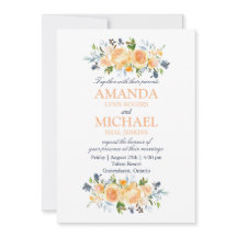Aquarelle rose et chardon Mariage Floral