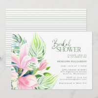 Aquarelle rose Magnolia Fête des mariées à fleurs