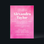 Invitation Aquarelle rose moderne Bat mitzvah chic tendance<br><div class="desc">Personnalisé Moderne Rose Aquarelle tendance Chic Bat mitzvah Invitation</div>