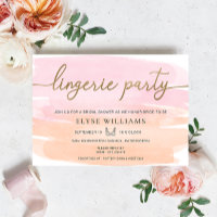 Aquarelle rose orange or Lingerie Party Douche