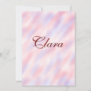Invitation Aquarelle rose rouge marron abstrait ajouter namep