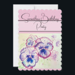 Invitation Aquarelle rose rouge Rose Rose fleurs<br><div class="desc">Le design de nom personnalisable du rose Shabby Chic Ladie,  avec un nom entièrement personnalisable. Conçu à partir de ma photo et de mon écriture de jardin d'origine.</div>