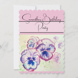 Invitation Aquarelle rose rouge Rose Rose fleurs