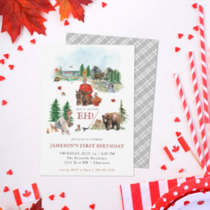 Invitation Aquarelle rustique   fête d'anniversaire de la fêt